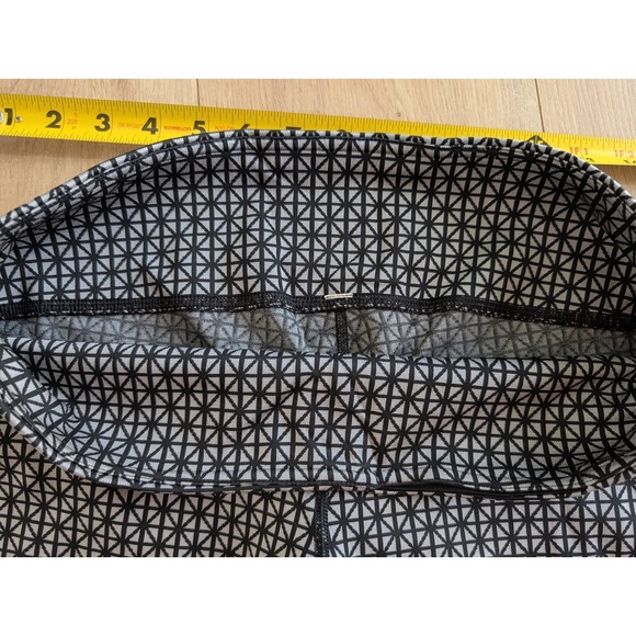 LULULEMON Wunder Under Pant Full-On Luon Tri Geo Silver Spoon Black Size 10 RARE - Picture 5 of 14